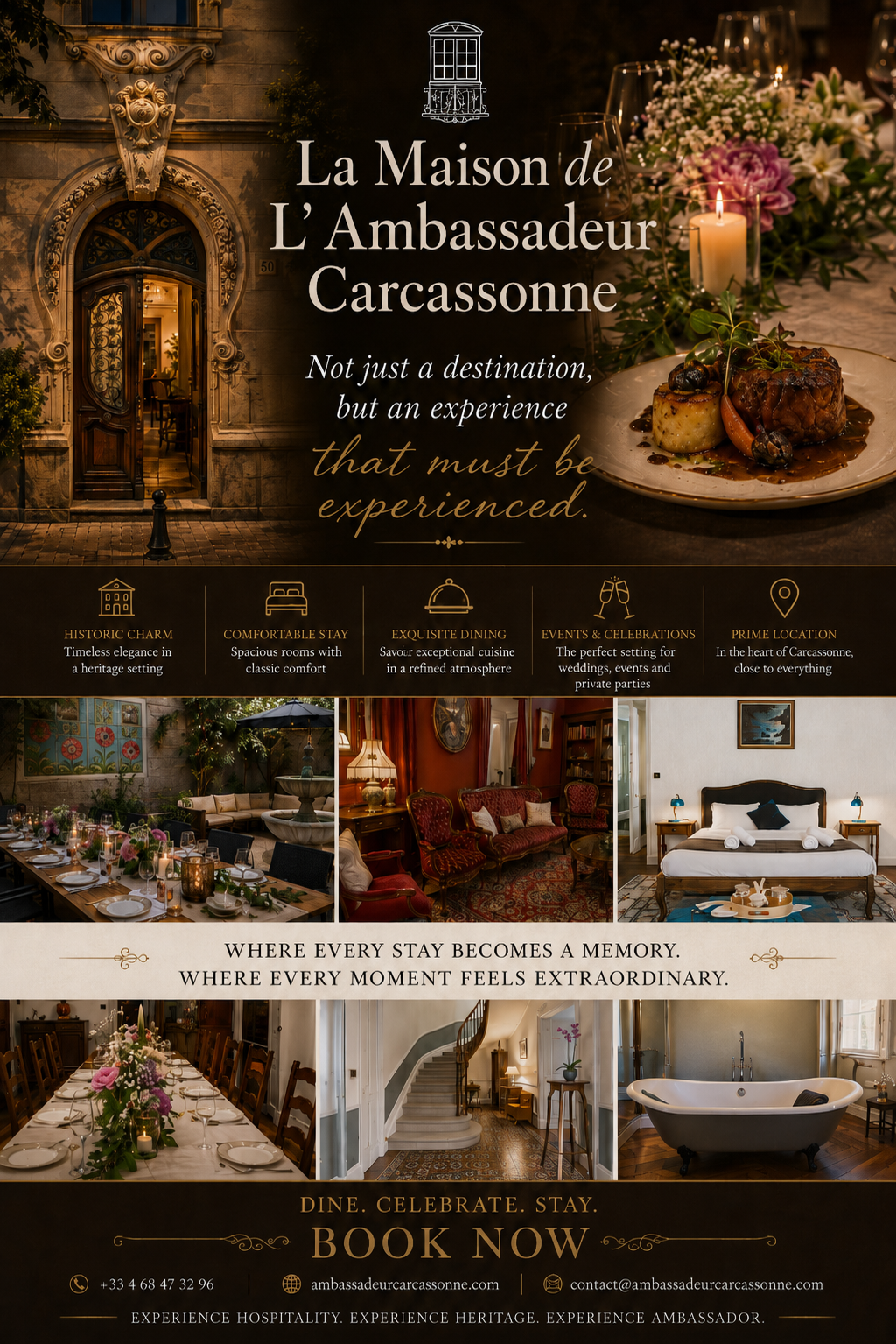Ambassadeur accommodation and private dining showcase
